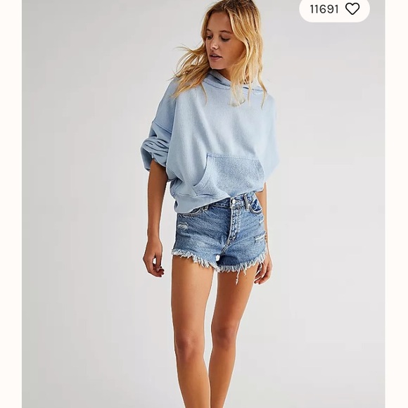 Free People | Button Fly High Rise Jean Shorts